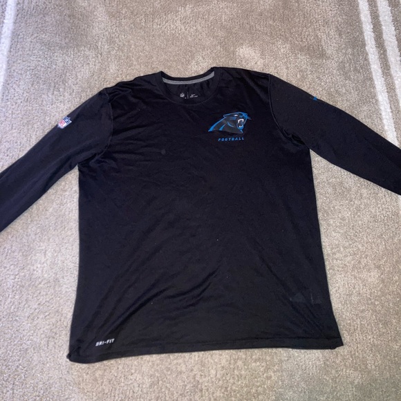 Black Nike Carolina Panthers NFL Long Sleeve - Picture 1 of 6